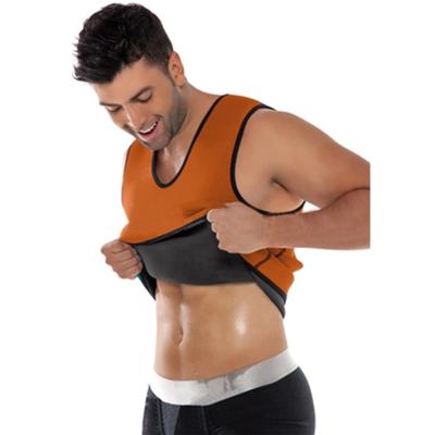 China Neoprene Men Body Shaper Sauna Suit Hot QUICK DRY Corset For Weight Loss With Zipper Waist Trainer Vest Tank Top Workout Shirt for sale