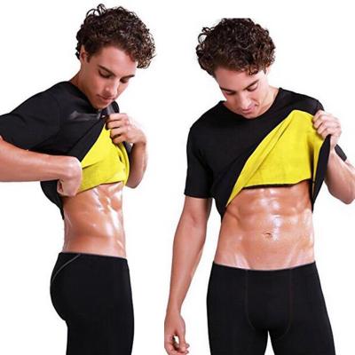 China Weight Loss Shirt Workout Body Shapers T-shirt Quick Dry Quick Dry Men Sweat Fat Burning Trainer Waist Workout Body Shaper for sale