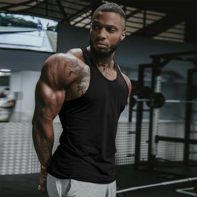 China QUICK DRY Sports Fitness Bodybuilding Tank Tops Muscle Tee Muscle Gym Jogger Vest Colorful Men's Sleeveless Vest for sale