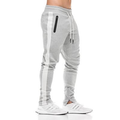 China Viable Viable Men's Fashion Sports Pants Casual Solid Color Elastic Stretch Pants Breathable Gray Long Pants for sale