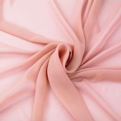 China Pure Color Polyester Chiffon Fabric Clothing Casual Wear Dress Fabric Anti-static Chiffon Fabric for sale