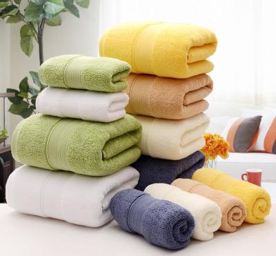 China Custom Compressed Printed 33*73cm Strong Absorption Luxury Organic Hotel Large Water Cotton Towel for sale