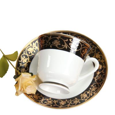 China Wholesale Viable Luxury Austin blue Tang shan fine bone china coffee tea cup with saucer for sale