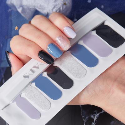 China Original Manufacturer Plastic New Product Fashionable Gel Nail Sticker 16 Tips for sale