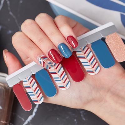 China Simple Decoration Plastic Manicures Slider Decals Holiday Style Vacation Summer Simple Nail Sticker for sale