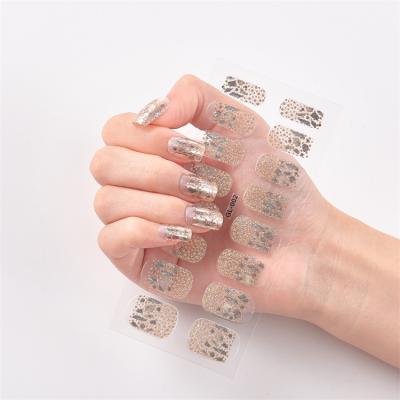 China 3D Plastic Artificial Nail Decals Non-Toxic Nail Polish Strips Nail Stickers for sale