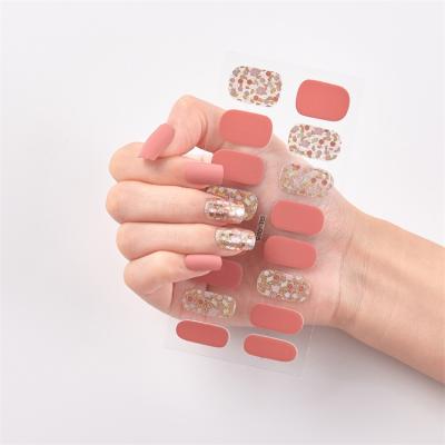 China Plastic Mixed 2019 Popular Shiny Nail Art Nail Decals Full Cover Glitter Nail Stickers for sale