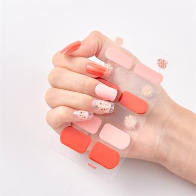 China Hot Selling Plastic Nail Wraps Nail Art Decoration Jewelry Nail Sticker for sale