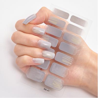 China 14 Matte Toenails Frosted Nail Polish Waterproof Plastic Nail Art Stickers for sale