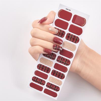 China Factory Glitter Color 3D Nail Polish Sticker Plastic Nail Supplies for sale