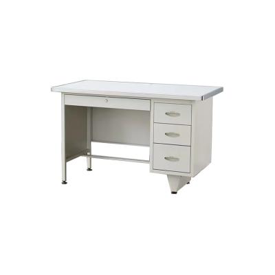 China China best selling factory convertible knocked down steel metal office computer table desk with three drawers for sale