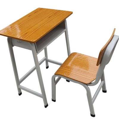 China modern cheap kids metal plywood table children school classroom furniture and chair set student single seat for sale