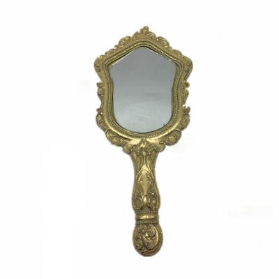 China Classic Vintage Single Side Handle Mirror Princess Gift Makeup Mirror Beauty Salon Mirrors for sale