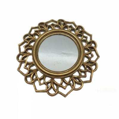 China Floral Pattern Round Mirrors Home Decorative Wall Mirror for sale