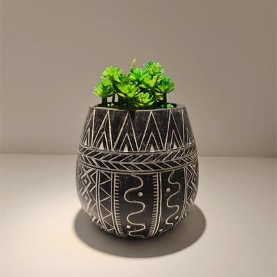 China Resin Flower Basin Ornaments Contracted Pottery and Porcelain Flowerpot is Fleshy Without Aperture Small Flower Basin of Gre for sale