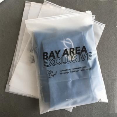 China Recyclable Biodegradable Custom EVA T-shirt Jean Tote Zipper Bag, Poly Bag For Clothing With Your Own Logo for sale