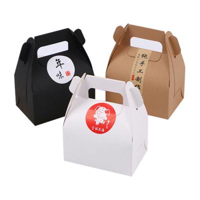 China Recyclable Professional Custom Kraft Paper Cup Cake Take Out Box Egg Pie Portable Box for sale