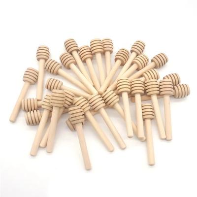 China Eco-Friendly Sustainable High Quality Wooden Mini Wooden Spoon Honey Dipper Sticks for sale