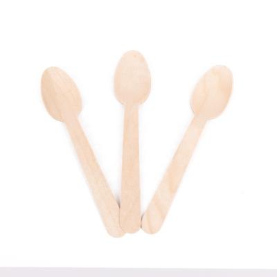 China Top Rated Birch Handle Ice Cream Sticks Disposable Tiny Wooden Spoon Fork Knives Set for sale