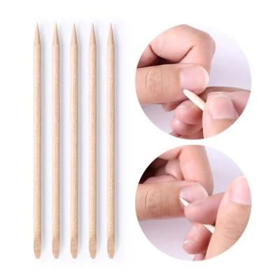 China Disposable Wooden Nail Cuticle Pusher Nail Folder Cleaning Sticks Eco - Friendly for sale