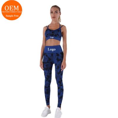 China Antibacterial Plus Size Casual Wear Sports Wear Two Piece Activewear Yoga Wear Briefs Seamless Yoga Wear Sets For Women for sale