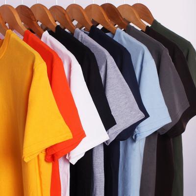 China Ready To Ship Cheap Mens Cotton Short Sleeve T-Shirt With Round Collar for sale