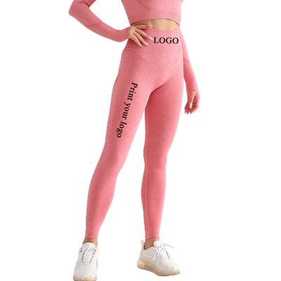 China 2022 Breathable Customized High Waist Gym Logo Sport Pants Women Fitness Butt Gaiters Yoga Pants Crac! crack! for sale