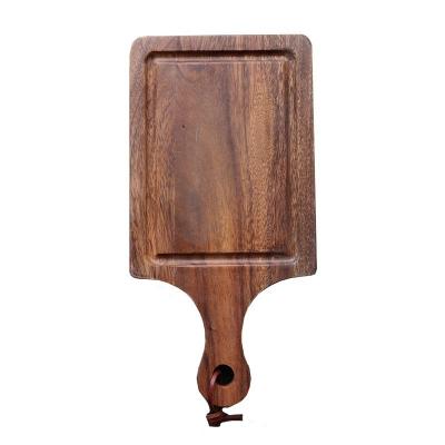 China Rectangular Wooden Choppers Custom Cutting Board Handmade Customized Wooden Chopper With Handle for sale