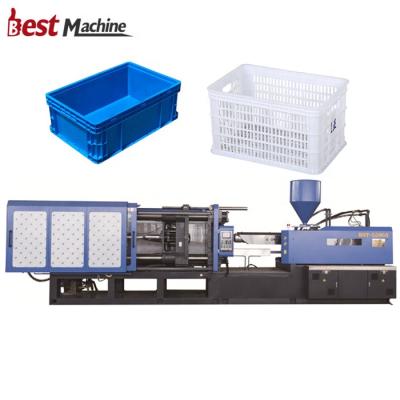 China Horizontal automatic unfoldable plastic crate making machine plastic egg crate making injection molding machine for sale