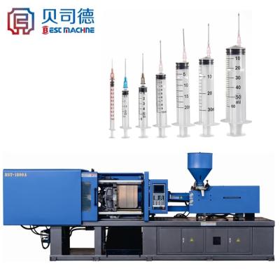 China Horizontal Automatic Disposable Syringe Production Machine With Assembly Machine And Injection Molding Machine for sale