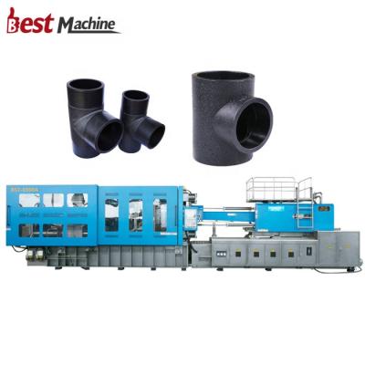 China Horizontal HDPE Pipe Fittings Automatic Joint Injection Mold Making Machine for sale