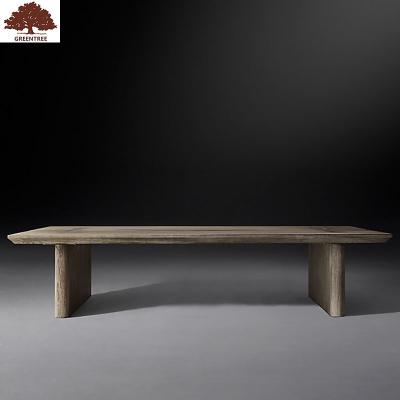 China New Arrival American Style Living Room Oak Rectangle Solid Wood Solid Wood Sweep Coffee Table Modern Design for sale