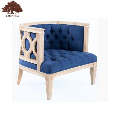 China Comfortbale Home Lounge Chair Wood Frame Hotel Fabric Upholstery Single Leisure Accent Chair for sale