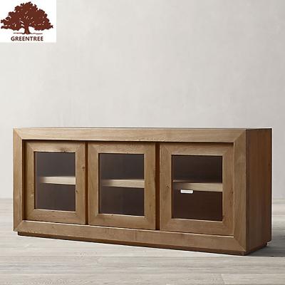 China Eco-friendly European Style 3 Cabinet Modern Living Room TV Cabinet Home Use Wooden Doors Storage TV Cabinet for sale