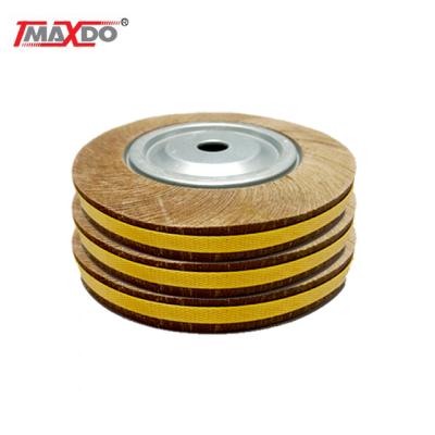 China Metal Pipe Surface Steel Pipe Aluminum Oxide Fin Buffing Polishing Stainless Abrasive Wheels for sale