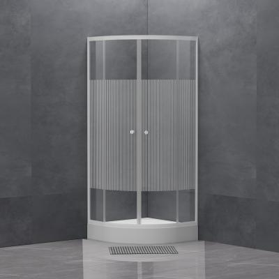 China White Printed White Electroplated Frame Simple Arc Shower Enclosure E2303-W1 Full Payment for sale