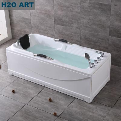 China Acrylic Bathtub Faucet with Brass Hardware and Handles End Drain Location Luxury Design for sale