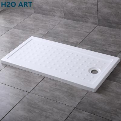 China 90mm Diameter Waste Hole Rectangular Acrylic Shower Base Bathtub Tray with Full Sizes for sale