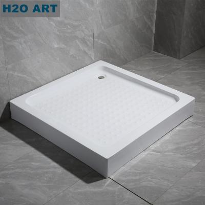 China Four Side Acrylic Shower Tray with Big Iron Frame Legs Bath Tray for sale