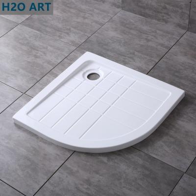 China Single Color 800x800x45mm Corner Acrylic Shower Tray for Glass Cabinet Base Bath Tray for sale