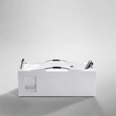 China Rectangular Acrylic Whirlpool Massage Bathtub with Handles and Headrest from Customized for sale