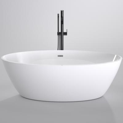 China Oval Luxus frei stehende Badewanne Ei Design mit individueller Anfrage und Handsteuerung zu verkaufen