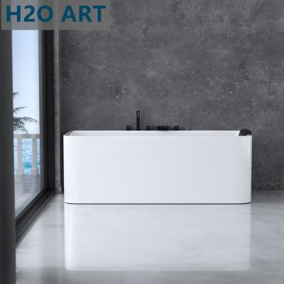 China Customized Luxury Freestanding Bathtub with Air Massage and Center Drain Location for sale