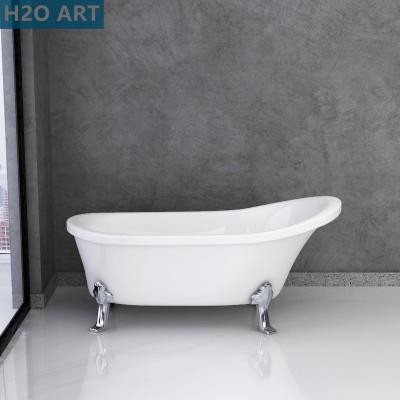 China Double Ended Clawfoot Classical Acrylic Bathtub Freestanding with Customized Request for sale