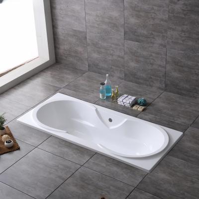 China Hand Control Indoor Tub with Acrylic Bathtub Center Waste Hole Design and Function for sale