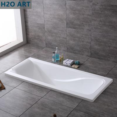 China End Drain Acrylic Bathtub with Simple Function 1700mm  Hand Control for sale