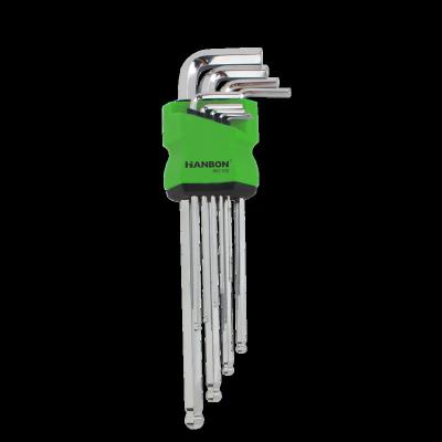 China High Quality 9Pcs Multi Functional L Type Hex Key Set With Ball Head for sale