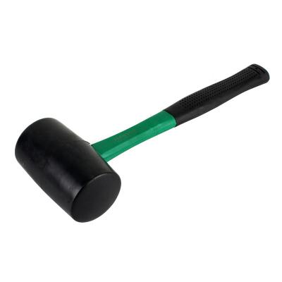 China Pick High Quality Rubber 500G Mallet Hammer Hammer With Fiberglass Handle for sale