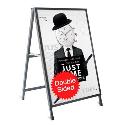 China Outdoor A+B-Sided Advertising Display Rack Floor Sign Post Boards Poster Boards Vertical Rack Exhibition For Shops for sale