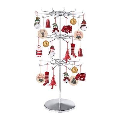 China Firlar Movable Rotating Jewelry Display Rack, 3 Tier Chris Necklace Holder Rack Fashion Jewelry Tree Stand Display Counter Organize for sale